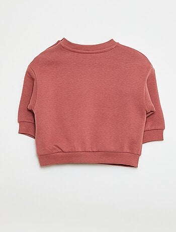 Sweater van effen joggingstof