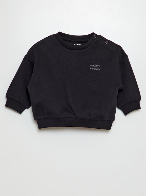 Sweater van effen joggingstof - Kiabi
