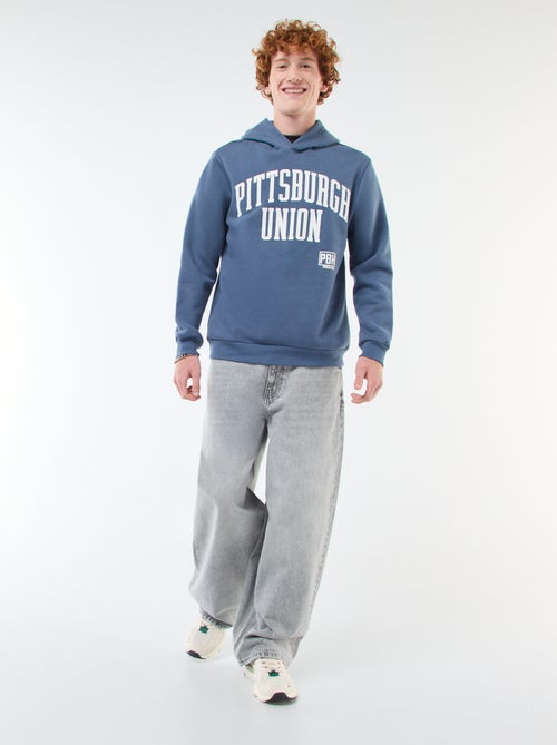 Sweater van effen katoen met print - Kiabi