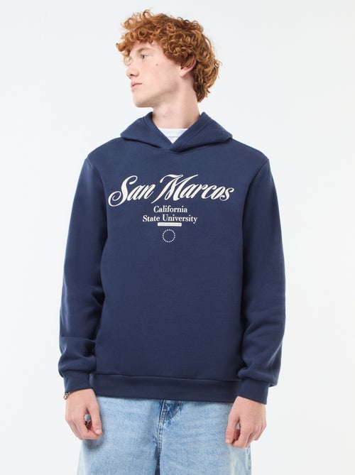 Sweater van effen katoen met print - Kiabi