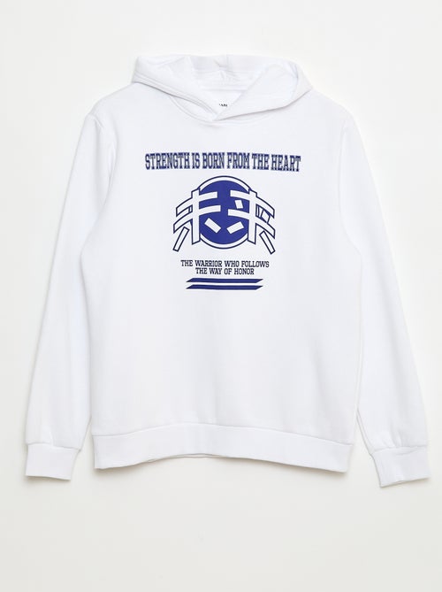 Sweater van effen katoen met print - Kiabi