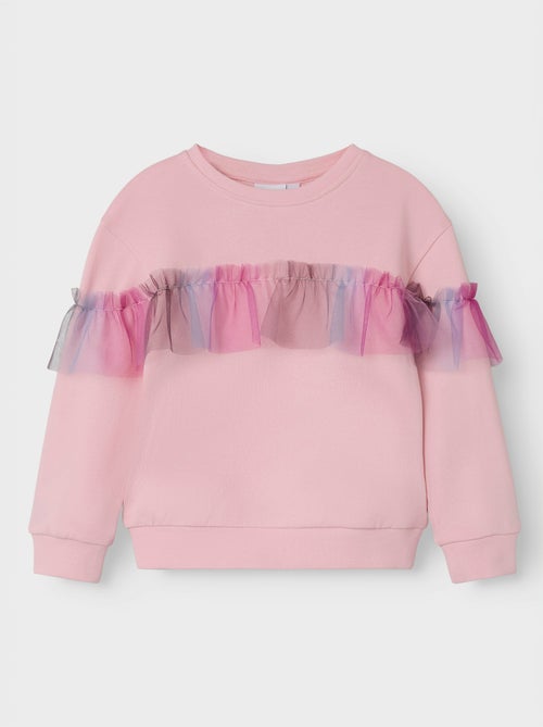 Sweater van fleece en tule - 'Guppy' - Kiabi