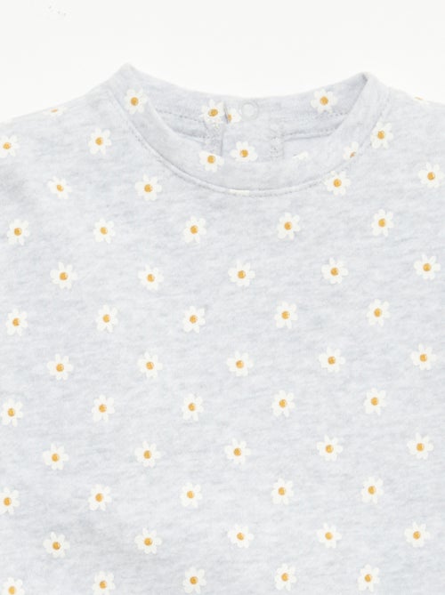 Sweater van fleece met motief - Kiabi