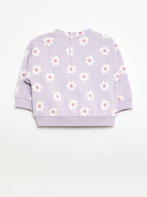 Sweater van fleece met motief - Kiabi