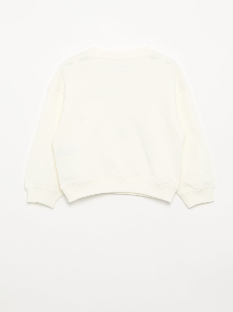 Sweater van French terry Wit - Kiabi