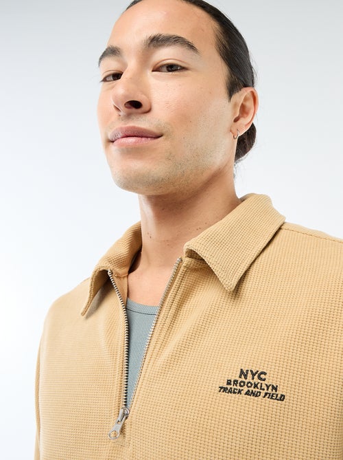 Sweater van gewafelde stof - Kiabi