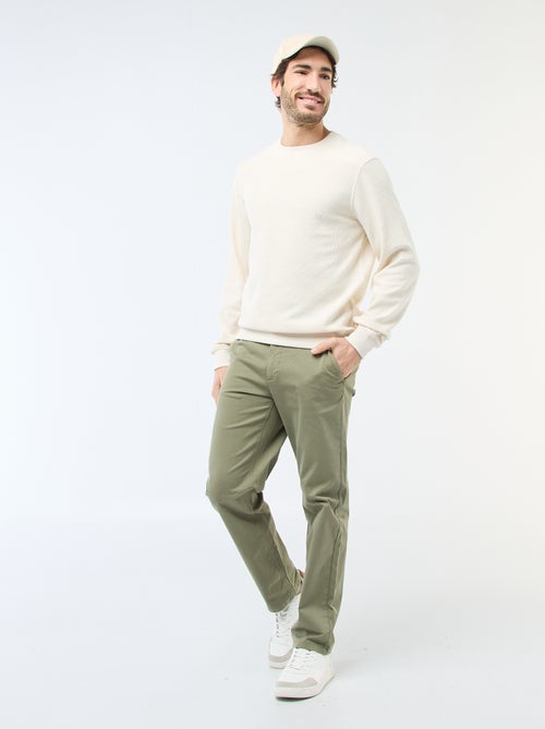 Sweater van gewafelde stof - Kiabi