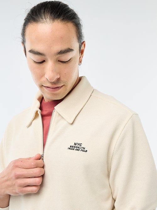 Sweater van gewafelde stof - Kiabi