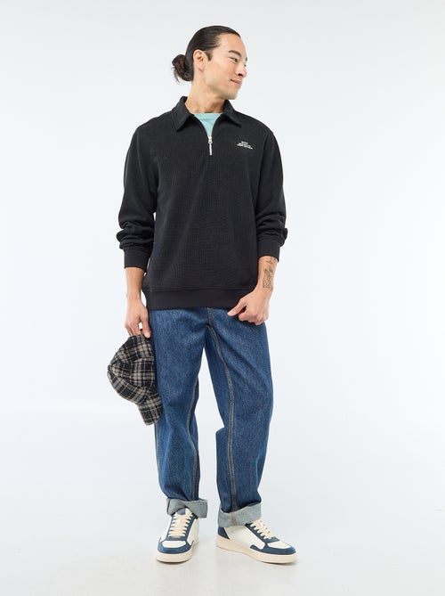 Sweater van gewafelde stof - Kiabi