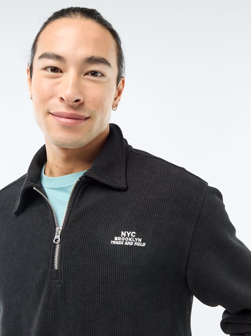 Sweater van gewafelde stof - Kiabi