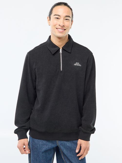 Sweater van gewafelde stof - Kiabi