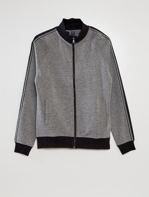 Sweater van interlock met contrasterend biaisbandje - Kiabi