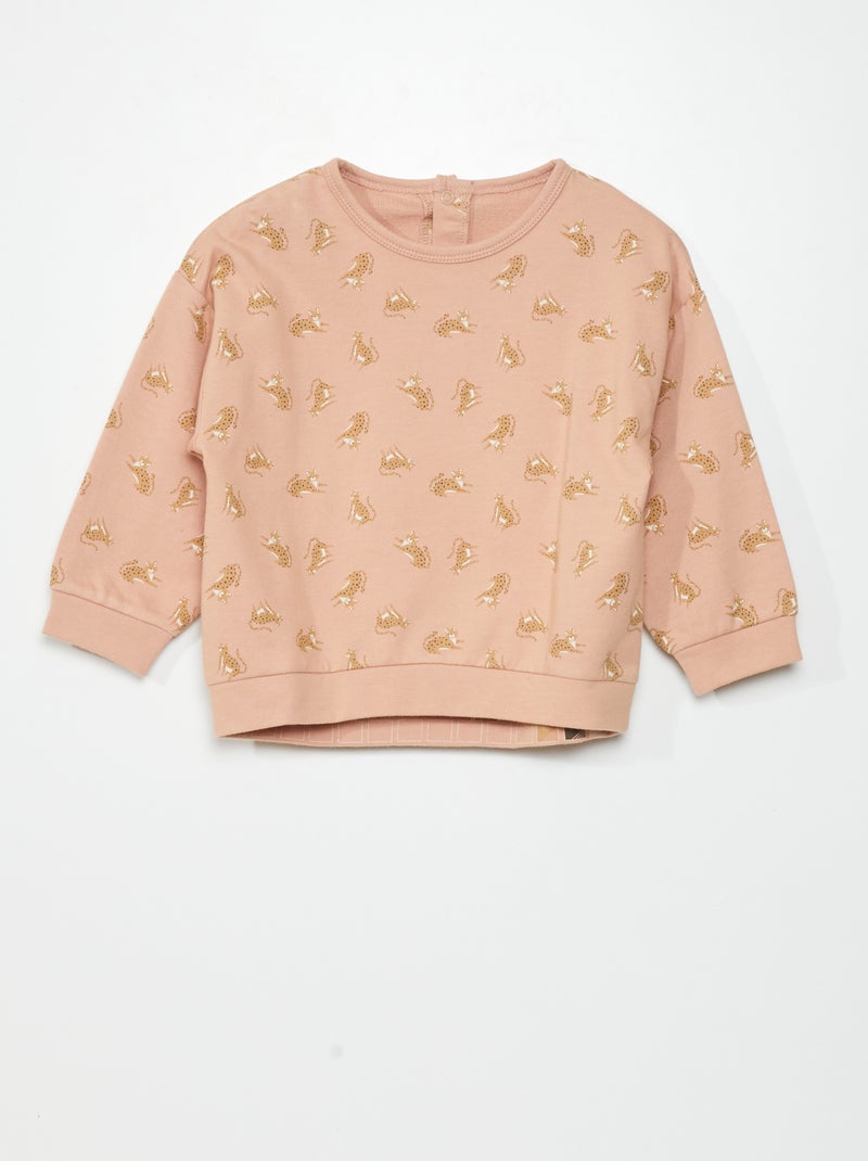 Sweater van joggingstof - Altijd superzacht ROSE - Kiabi