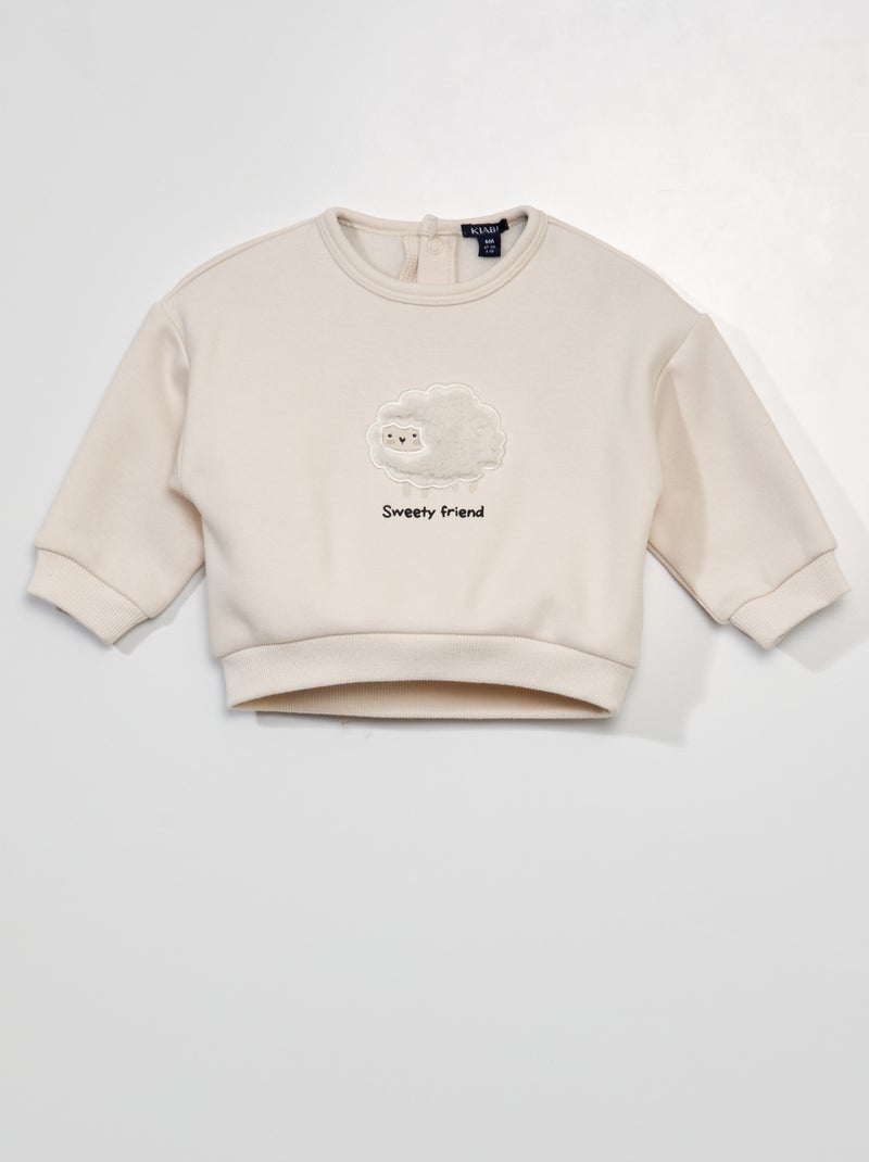 Sweater van joggingstof - Altijd superzacht ROSE - Kiabi