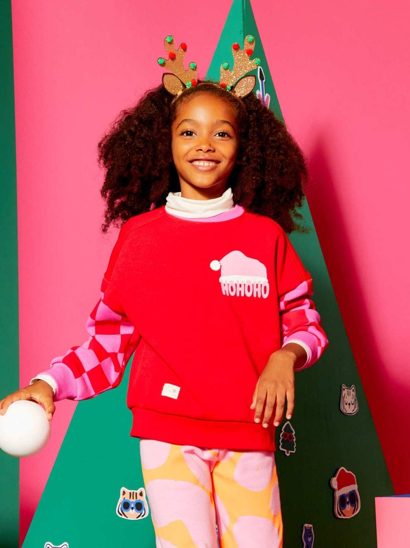 Sweater van joggingstof - 'Grafik Edition' ROOD - Kiabi