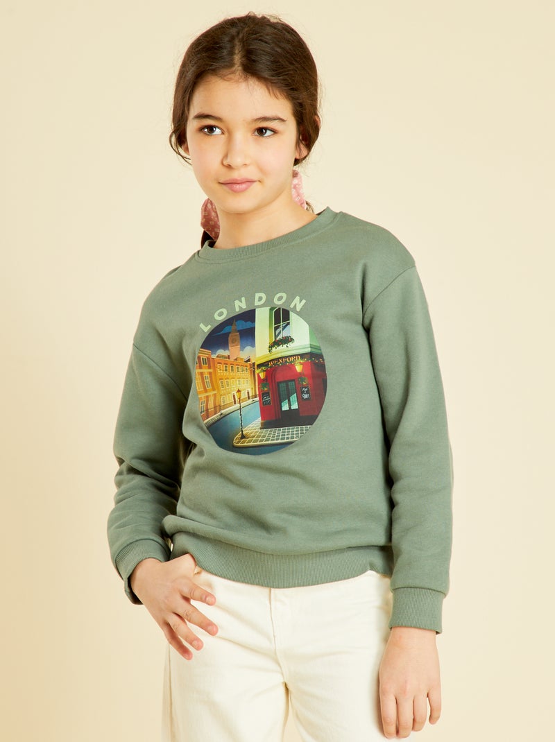 Sweater van joggingstof - Uniseks GRIJS - Kiabi