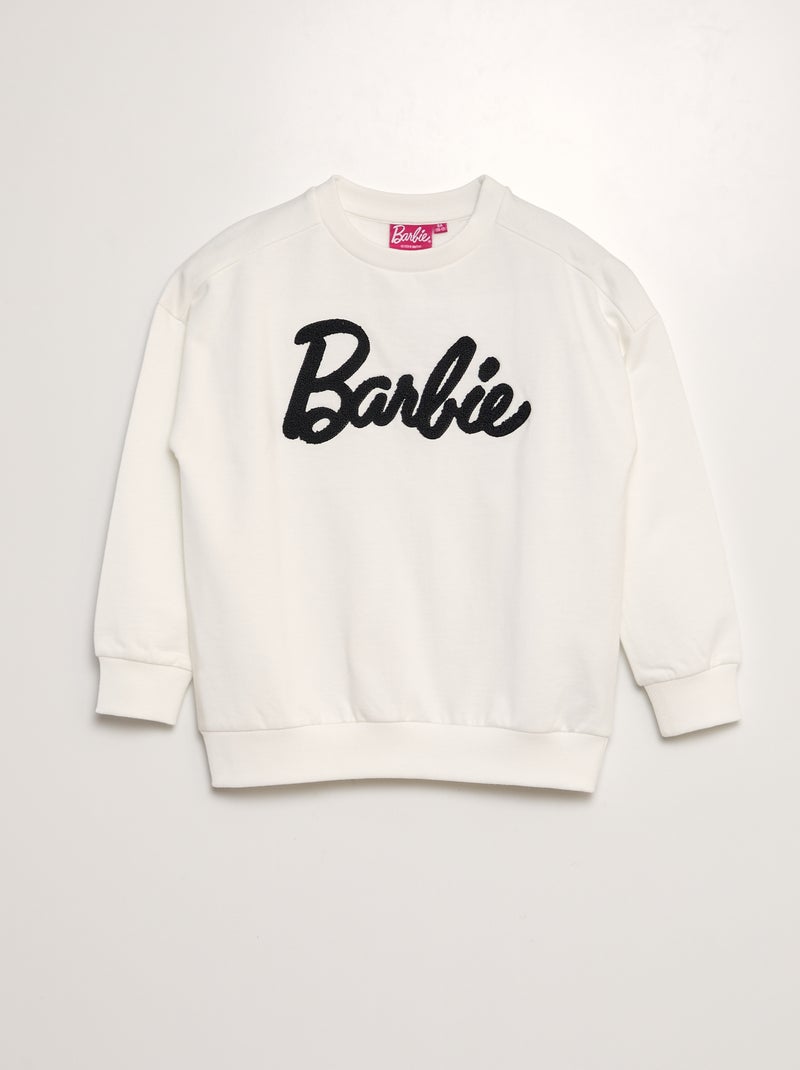 Sweater van joggingstof 'Barbie' WIT - Kiabi