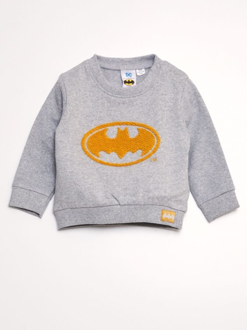 Sweater van joggingstof 'Batman' GRIJS - Kiabi