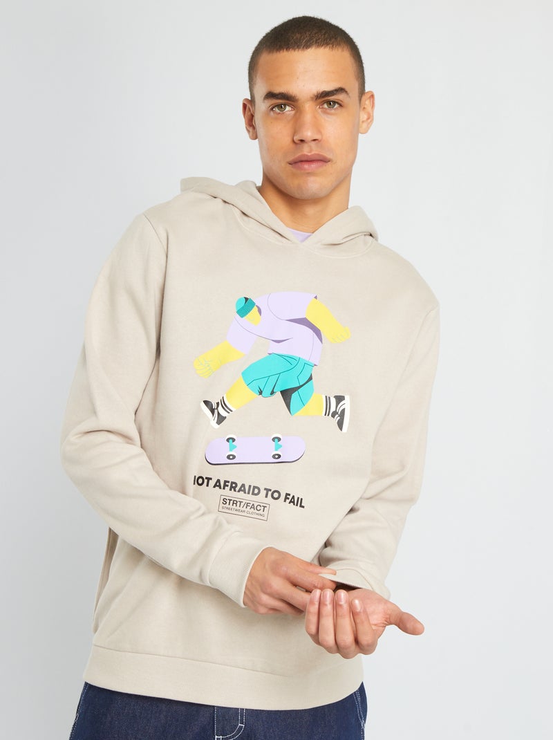 Sweater van joggingstof BIEGE - Kiabi