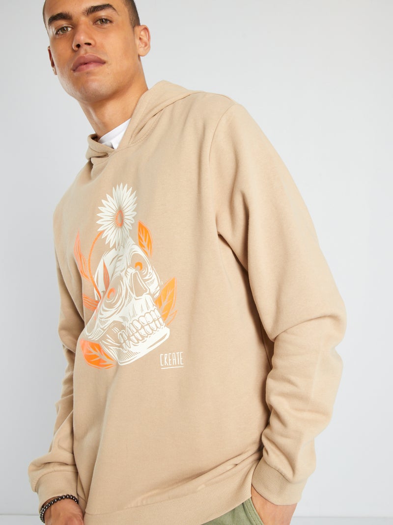 Sweater van joggingstof BIEGE - Kiabi