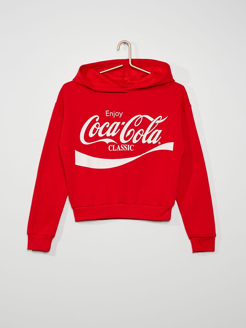 Sweater van joggingstof 'Coca-Cola' rood - Kiabi