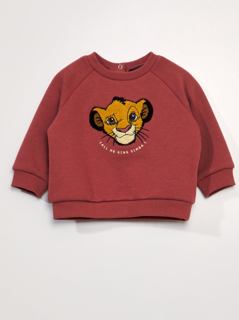 Sweater van joggingstof 'Disney' ROOD - Kiabi