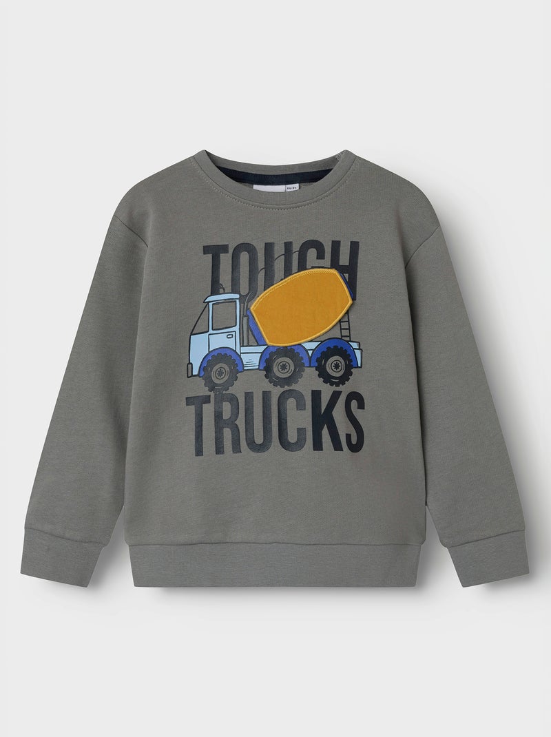 Sweater van joggingstof 'Guppy' Grijs - Kiabi