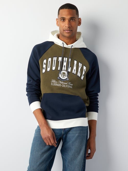 Sweater van joggingstof in collegestijl - Kiabi