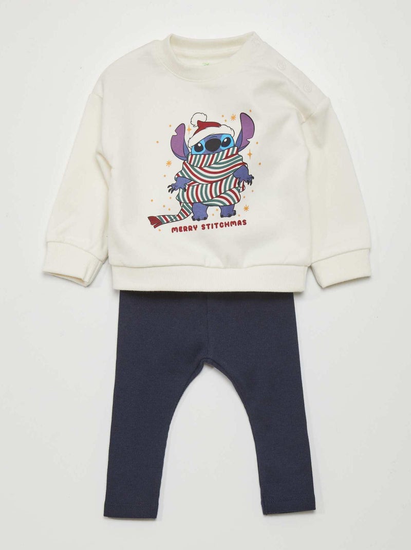 Sweater van joggingstof 'Knabbel & Babbel' 'Disney' WIT - Kiabi