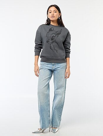 Sweater van joggingstof met 'Bambi'-print