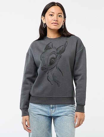 Sweater van joggingstof met 'Bambi'-print