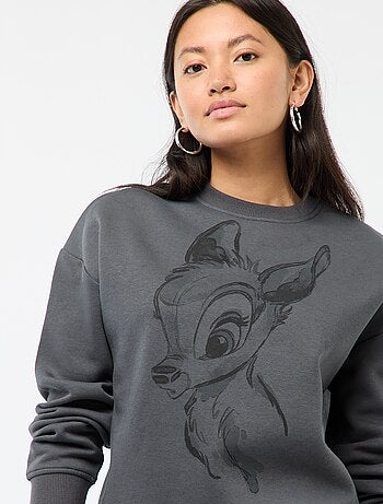 Sweater van joggingstof met 'Bambi'-print