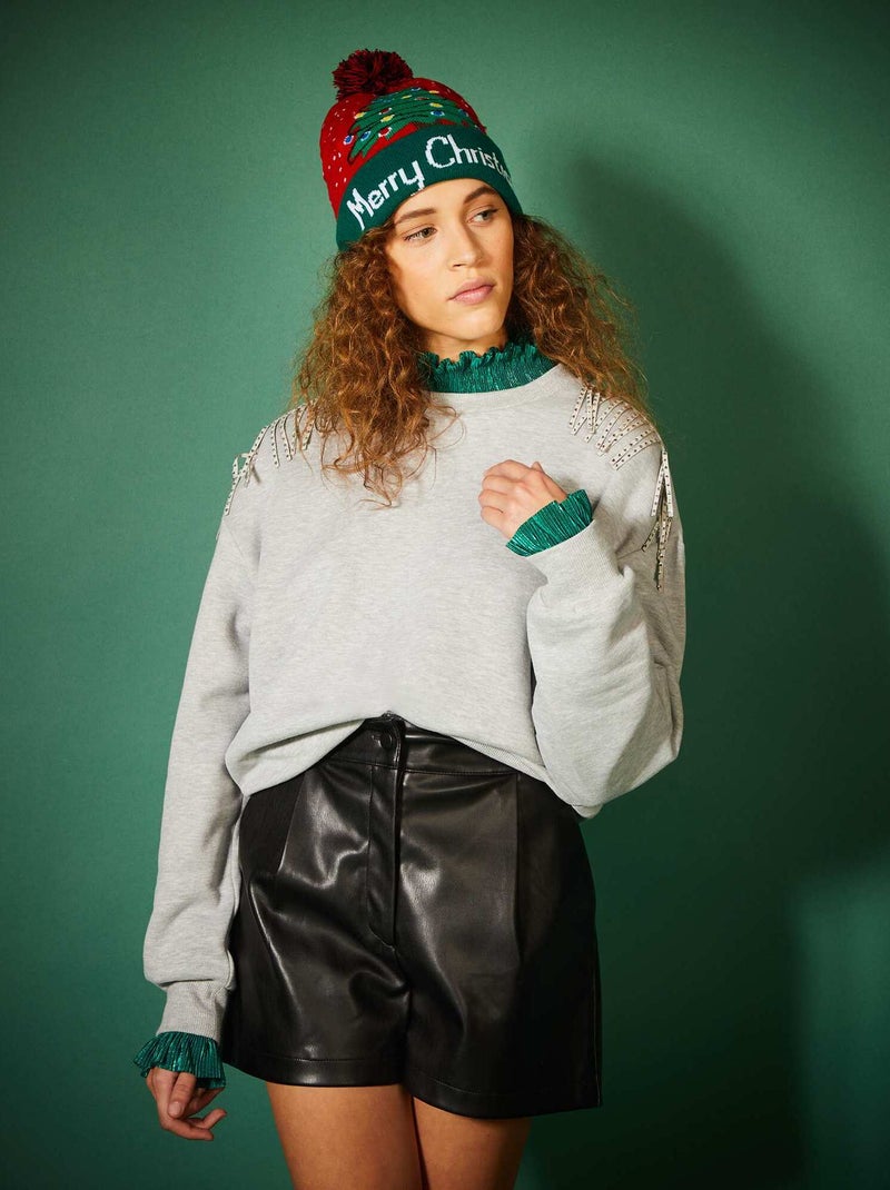 Plulon Flapperjurk, jaren 20, pailletten, parels, franjes, met