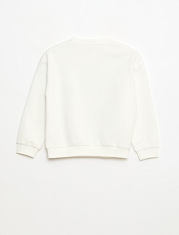 Sweater van joggingstof met kerstprint