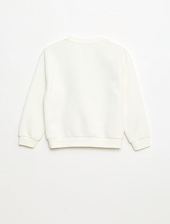 Sweater van joggingstof met kerstprint