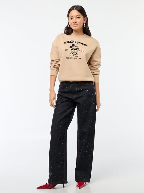 Sweater van joggingstof met 'Mickey'-print - Kiabi