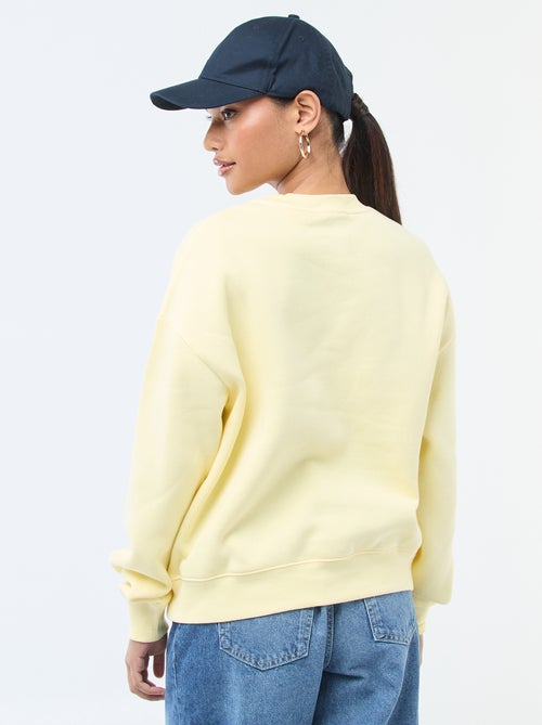 Sweater van joggingstof met opschrift - Kiabi