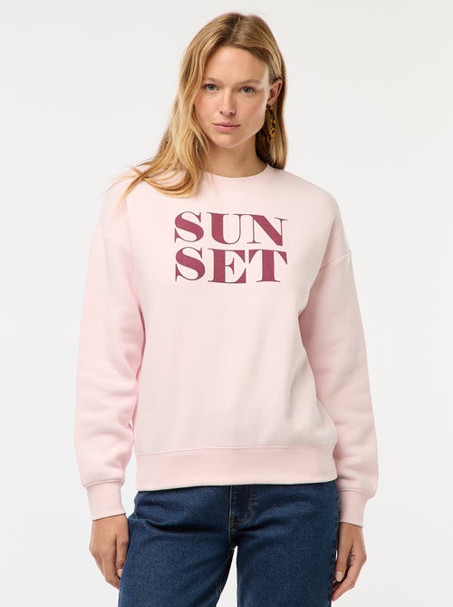 Sweater van joggingstof met opschrift - Kiabi Sweater van joggingstof met opschrift - Kiabi