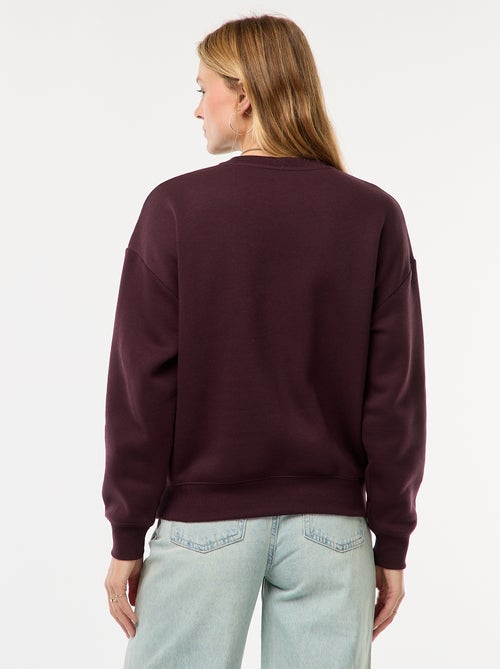 Sweater van joggingstof met opschrift - Kiabi