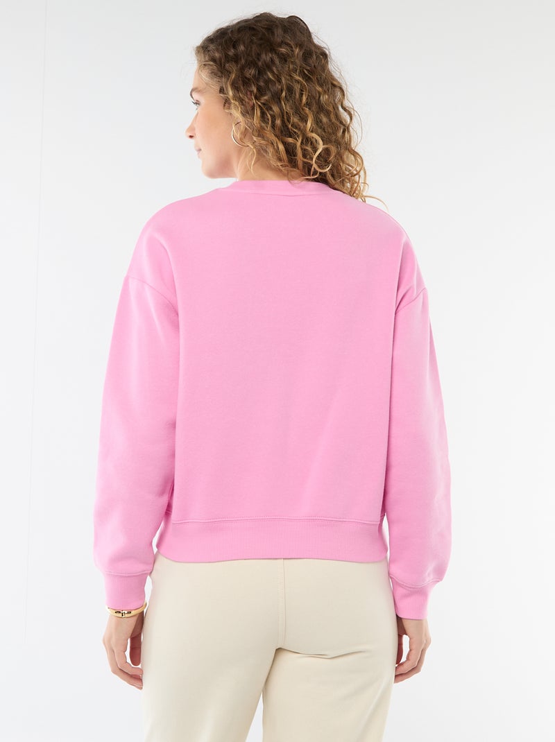Sweater van joggingstof met opschrift Rose - Kiabi