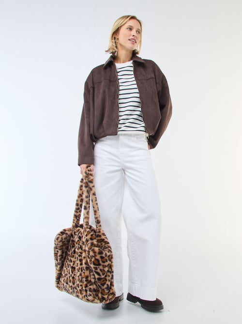 Sweater van joggingstof met opschrift - Kiabi