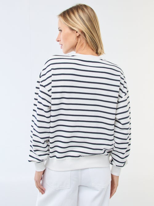 Sweater van joggingstof met opschrift - Kiabi