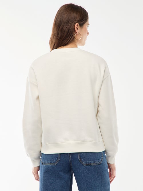 Sweater van joggingstof met opschrift - Kiabi