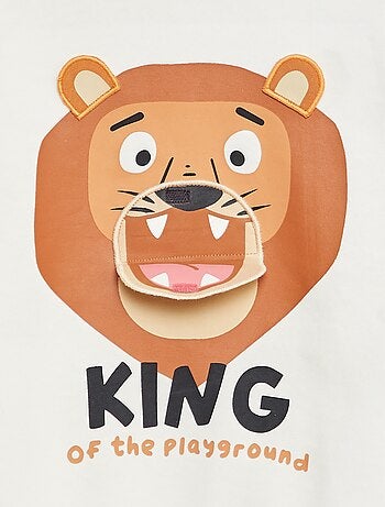 Sweater van joggingstof met patch aan de voorzijde