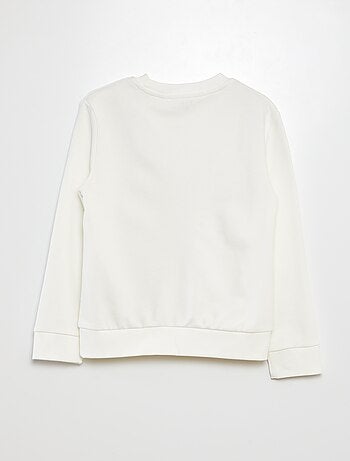 Sweater van joggingstof met patch aan de voorzijde