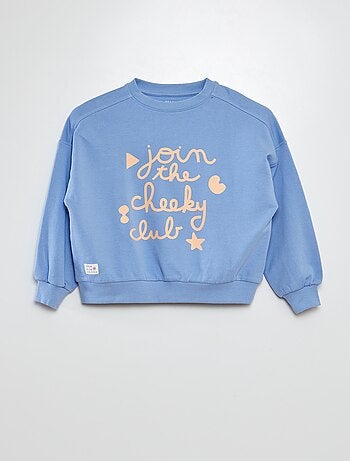 Sweater van joggingstof met print - Grafik Edition