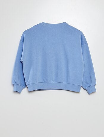 Sweater van joggingstof met print - Grafik Edition