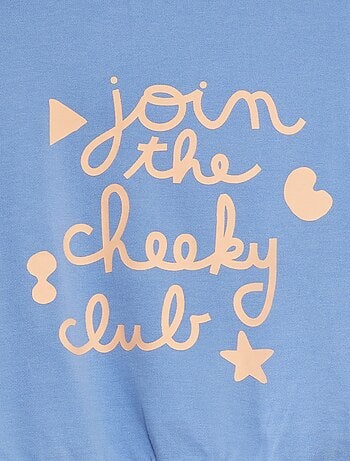 Sweater van joggingstof met print - Grafik Edition