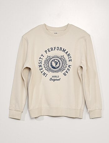 Sweater van joggingstof met print - So Easy