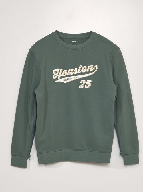 Sweater van joggingstof met print - So Easy - Kiabi